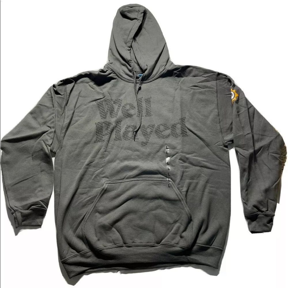 Hearthstone Men's Hoodie (Size L) Well Played Graphic Hoodie - Grey - New
